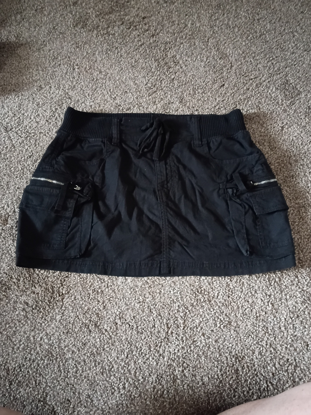 American Eagle Outfitters Black Cargo Mini Skirt